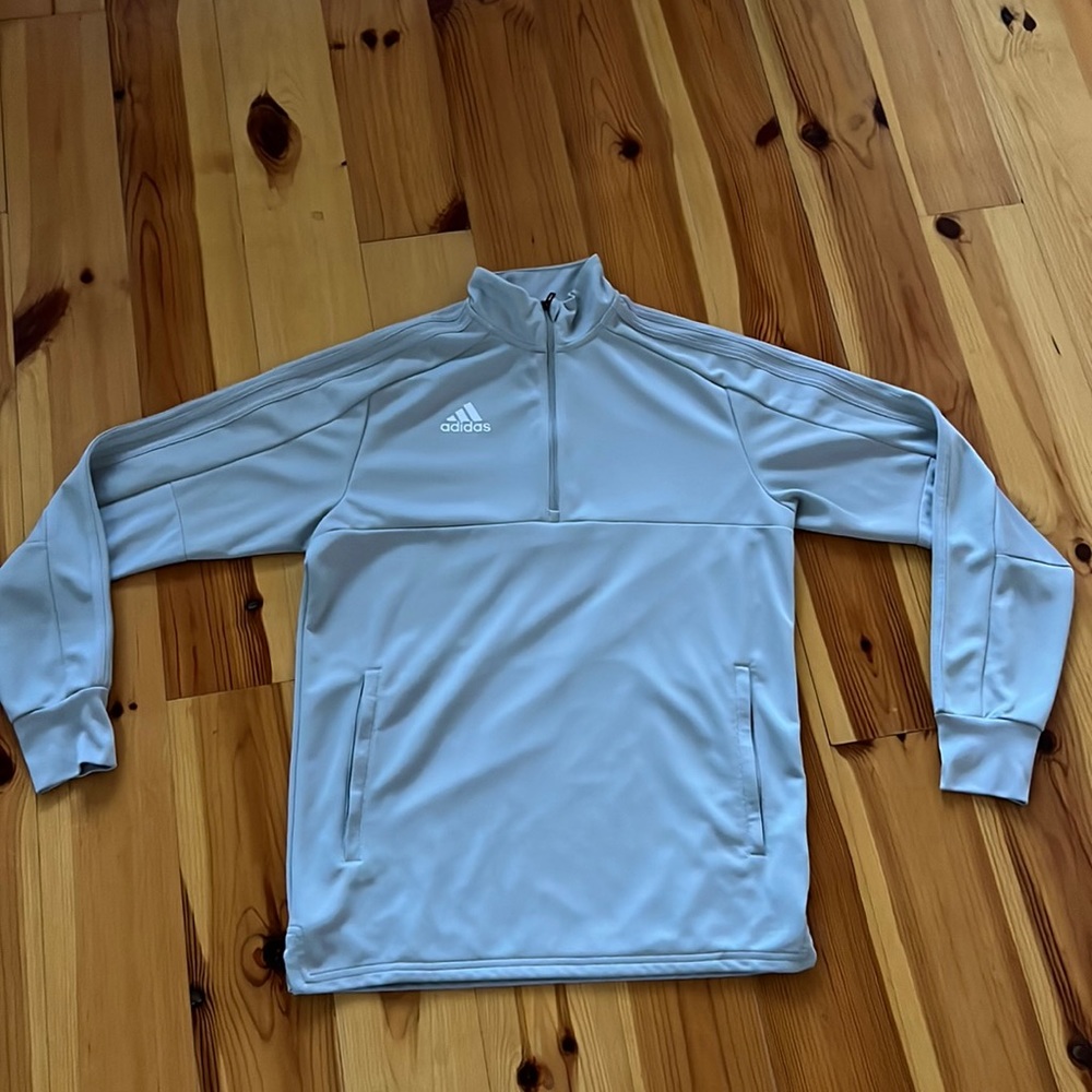 Grey Adidas 1/4 zip Sweatshirt
